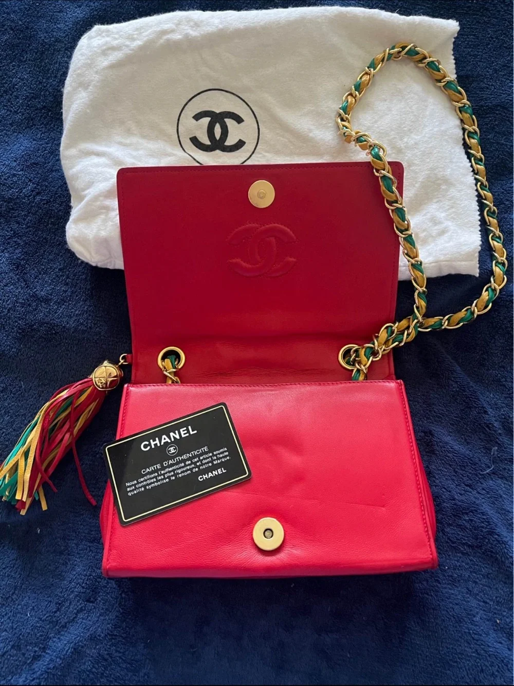 Vintage Chanel Harlequin Tassel Bag